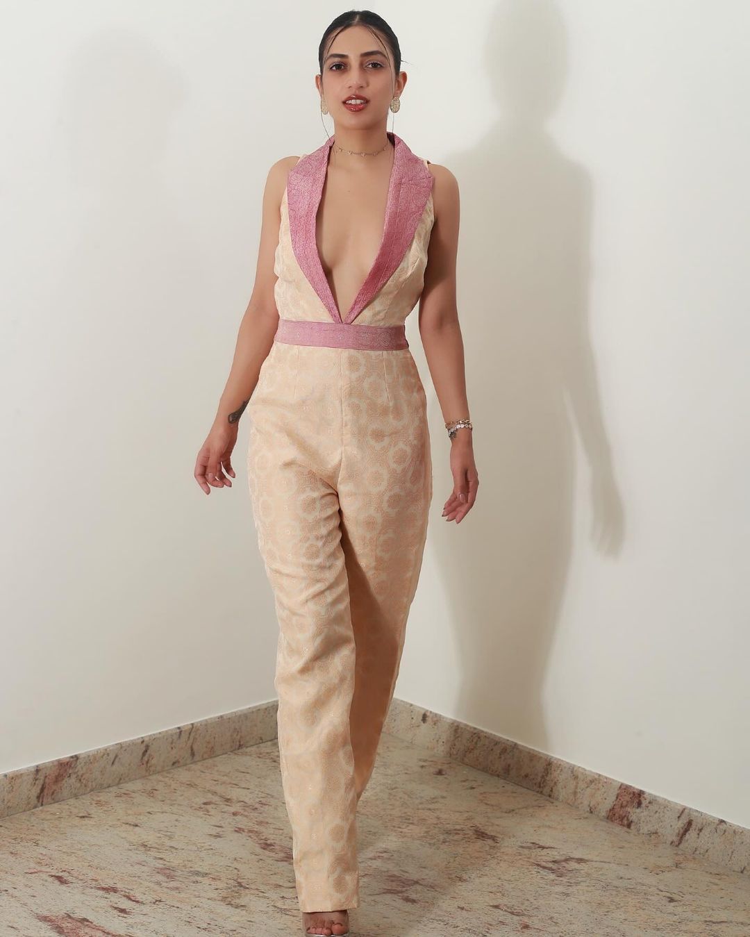 Jumpsuit & Long Organza Jacket Set