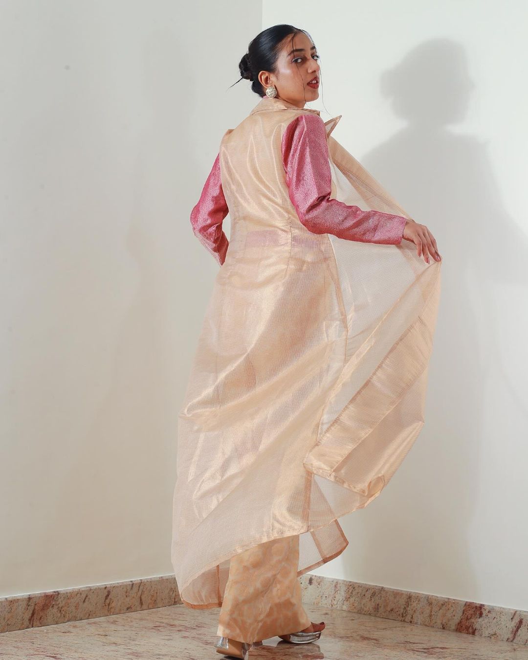 Jumpsuit & Long Organza Jacket Set