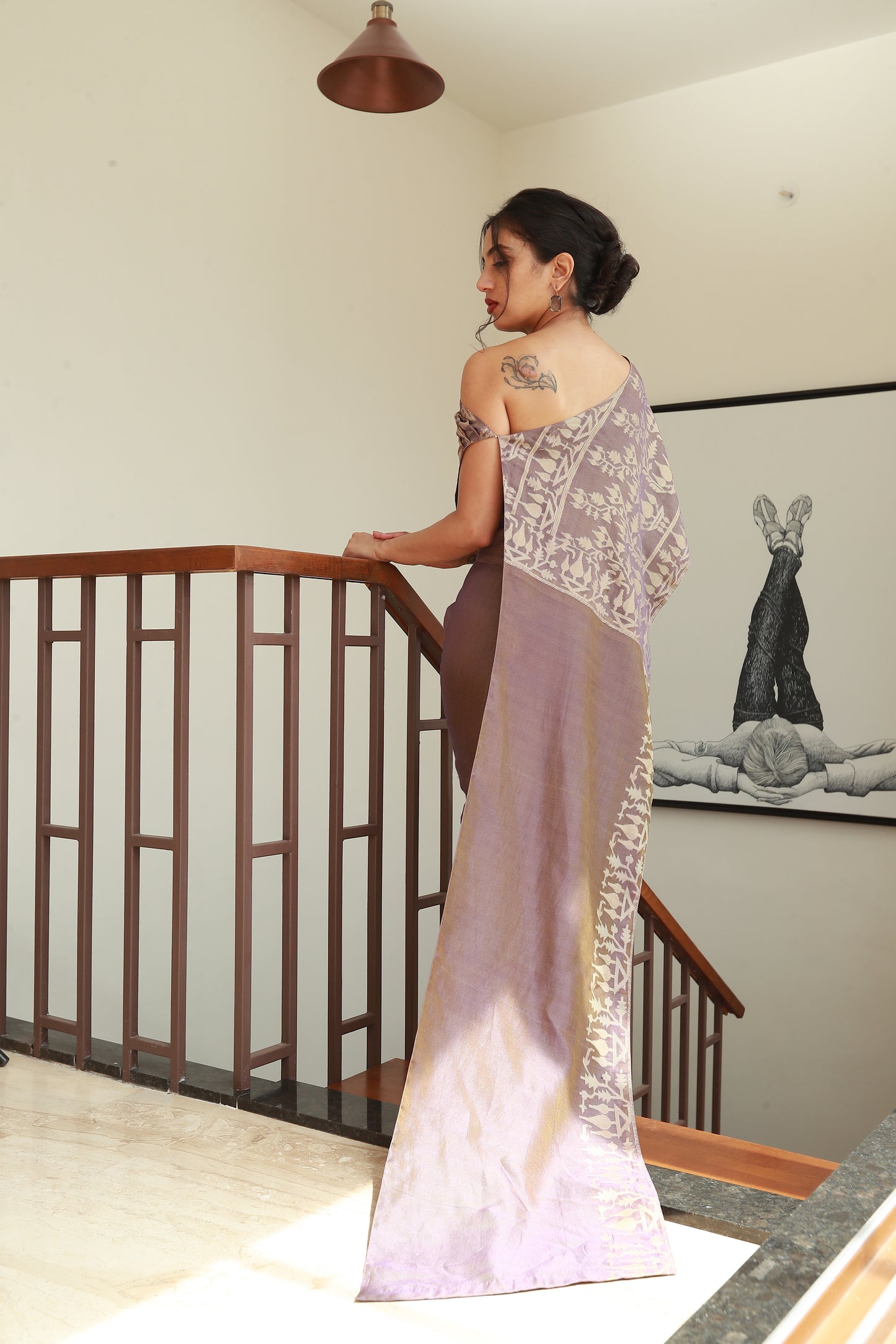 Strapless Jumpsuit With Overlay Cape