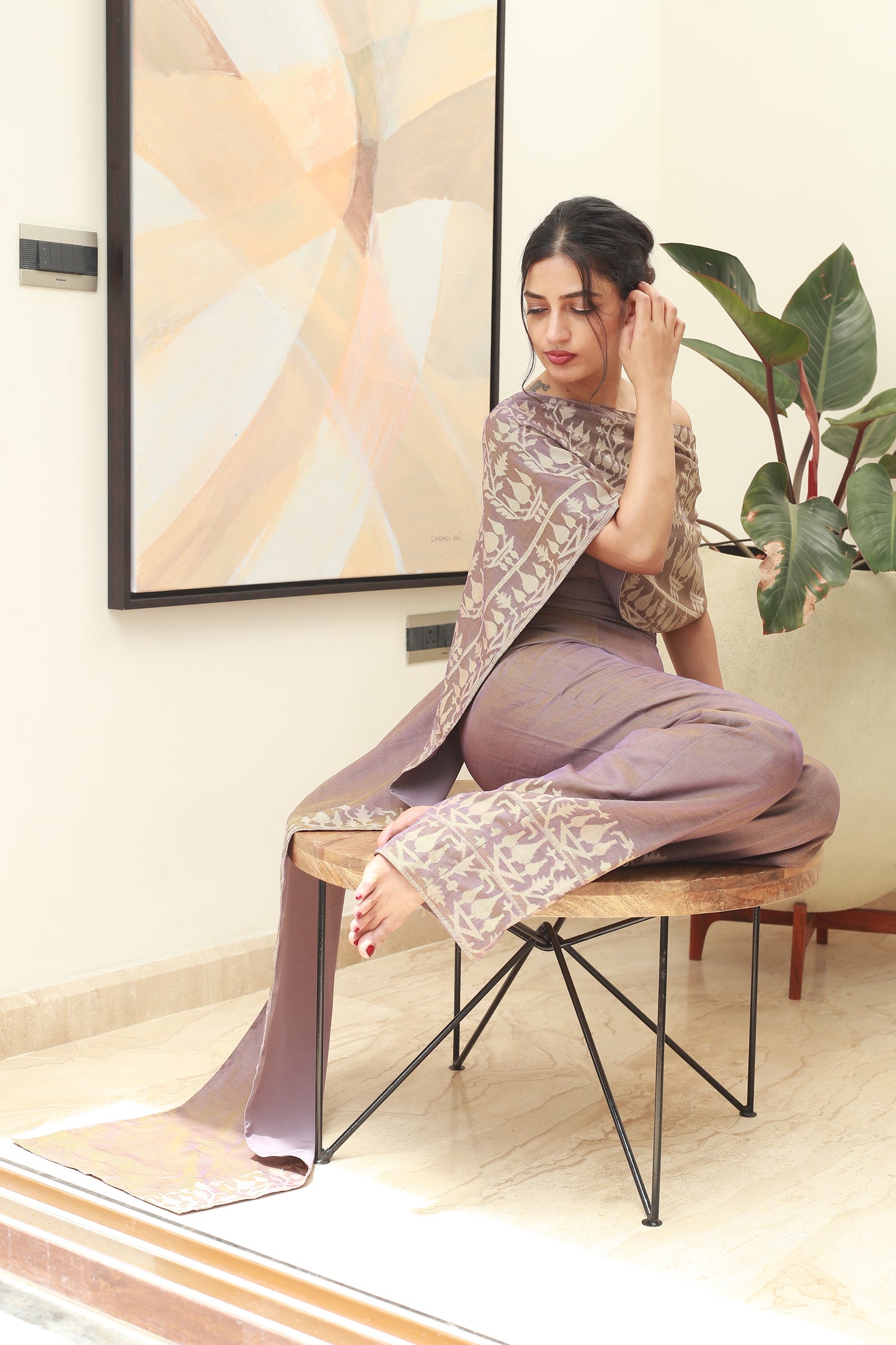 Strapless Jumpsuit With Overlay Cape