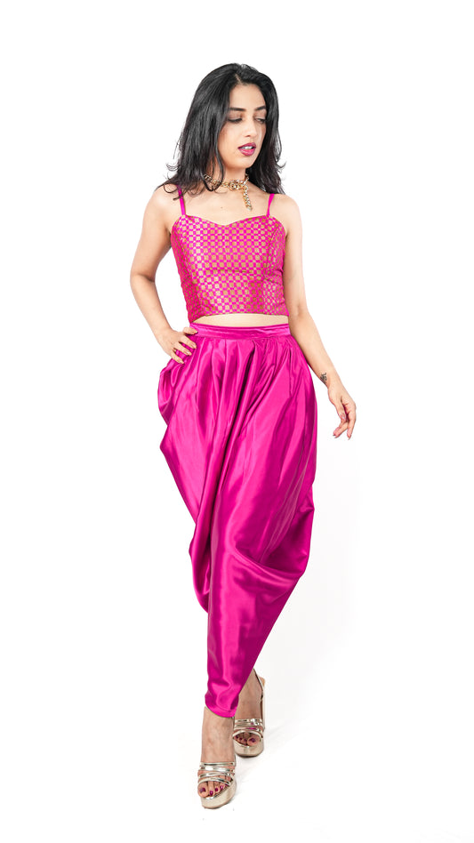 Maja Dhoti Hot Pink Dhoti Pant