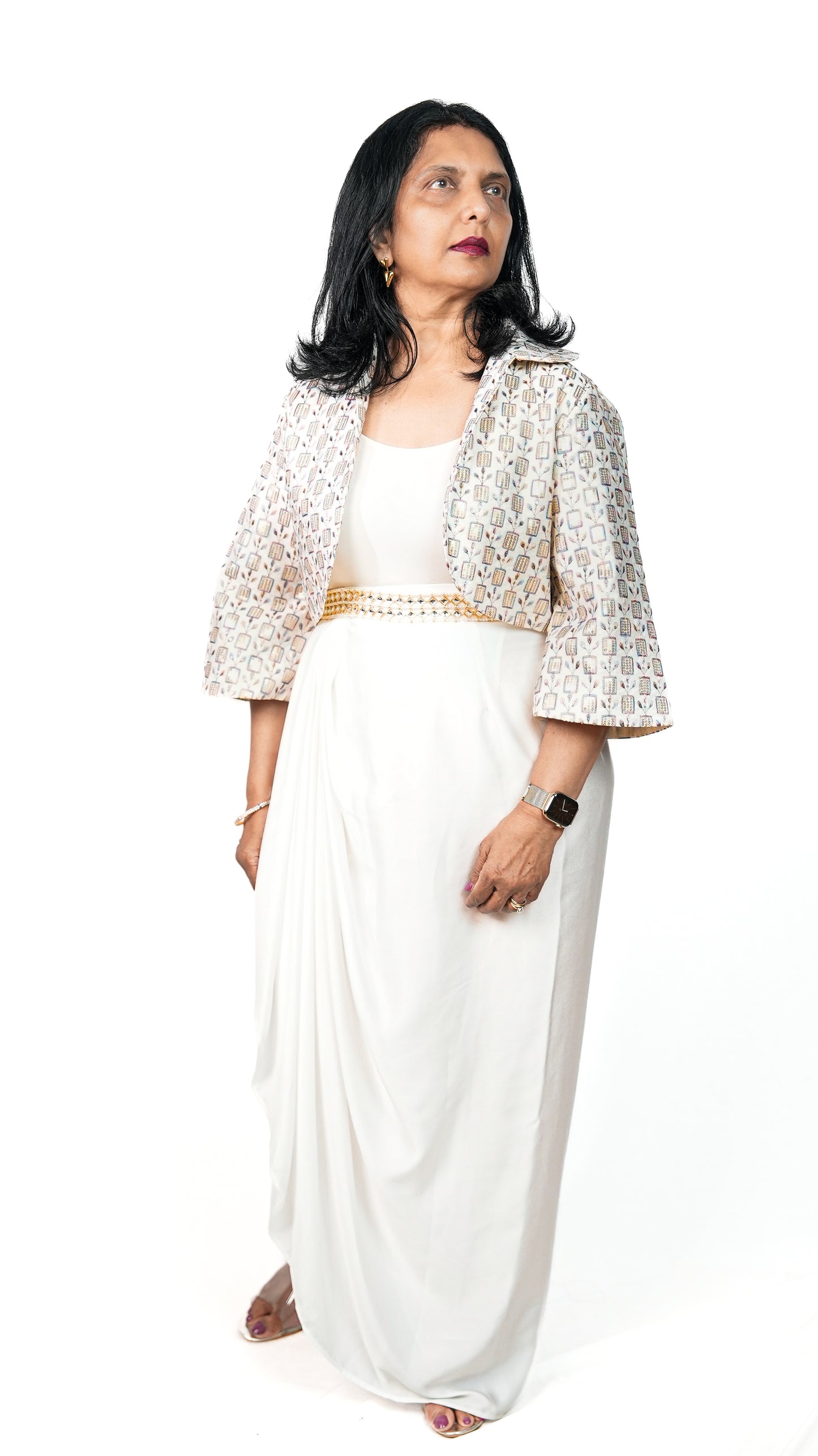 Maira White Dhoti Skirt