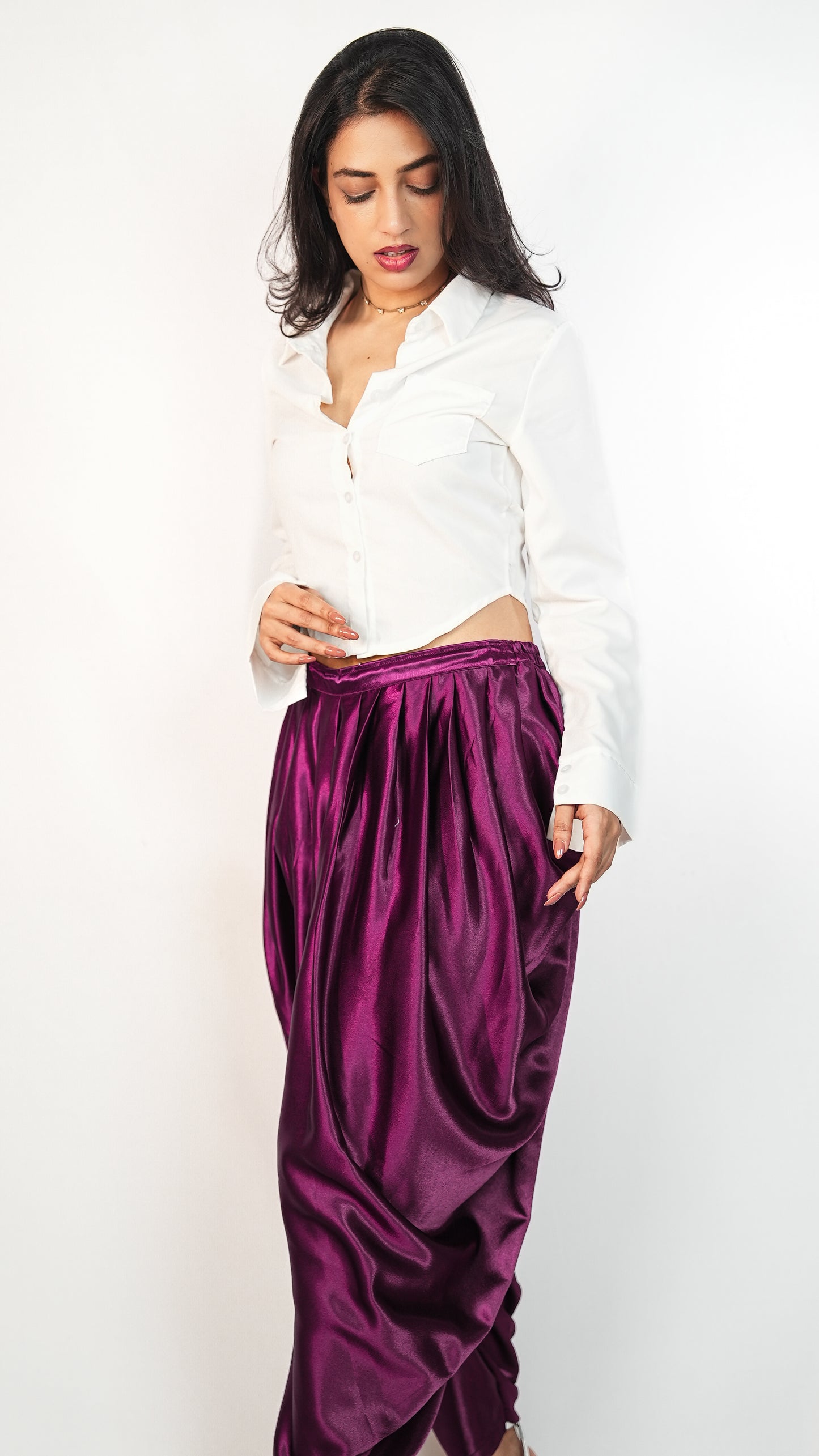 Maja Dhoti Purple Dhoti Pant