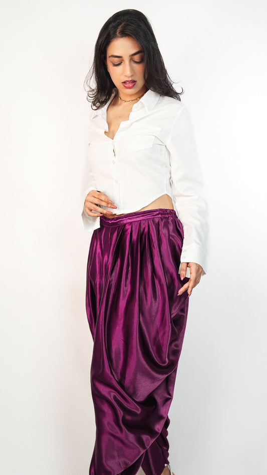 Maja Dhoti Purple Dhoti Pant