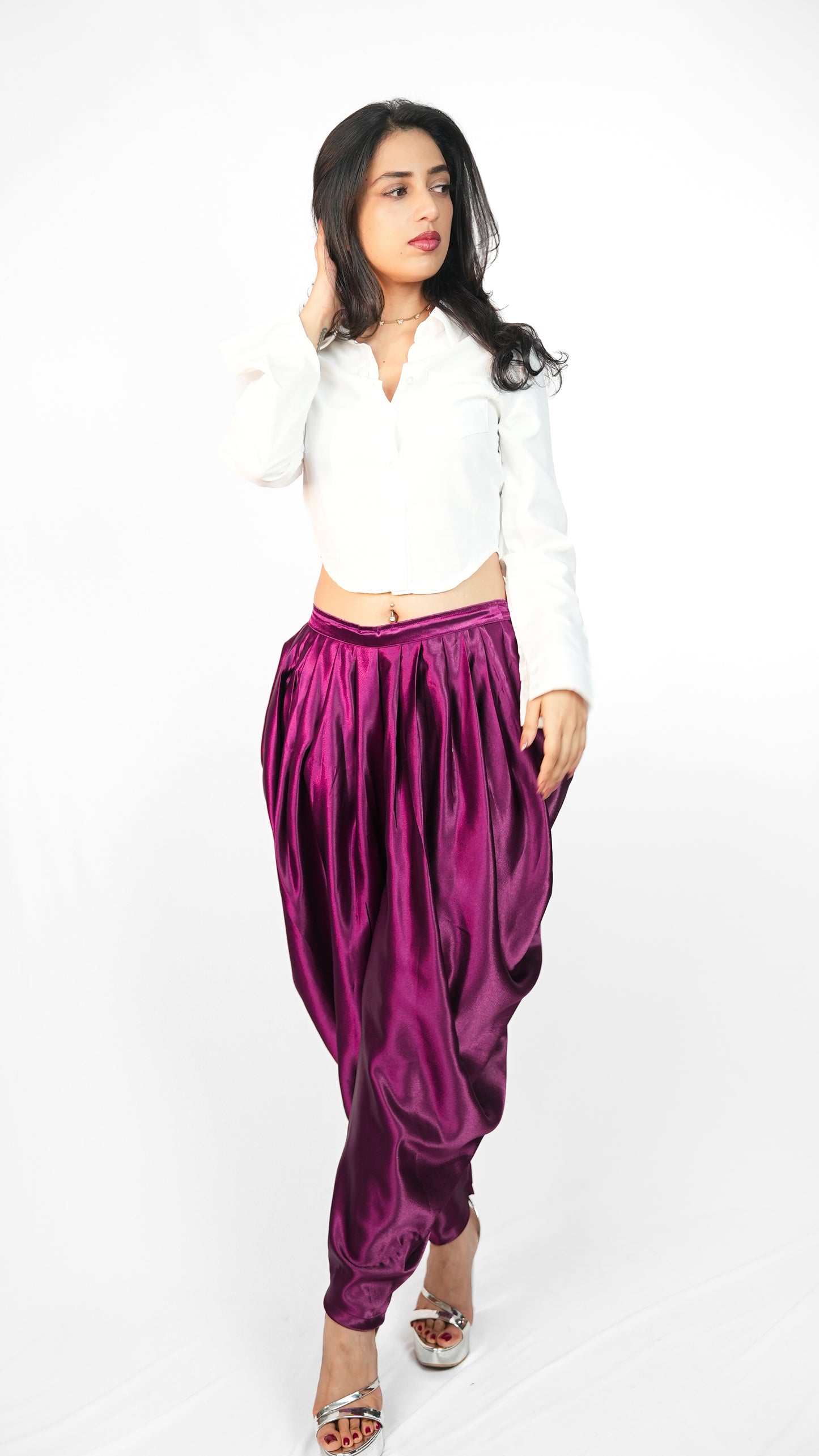 Maja Dhoti Purple Dhoti Pant