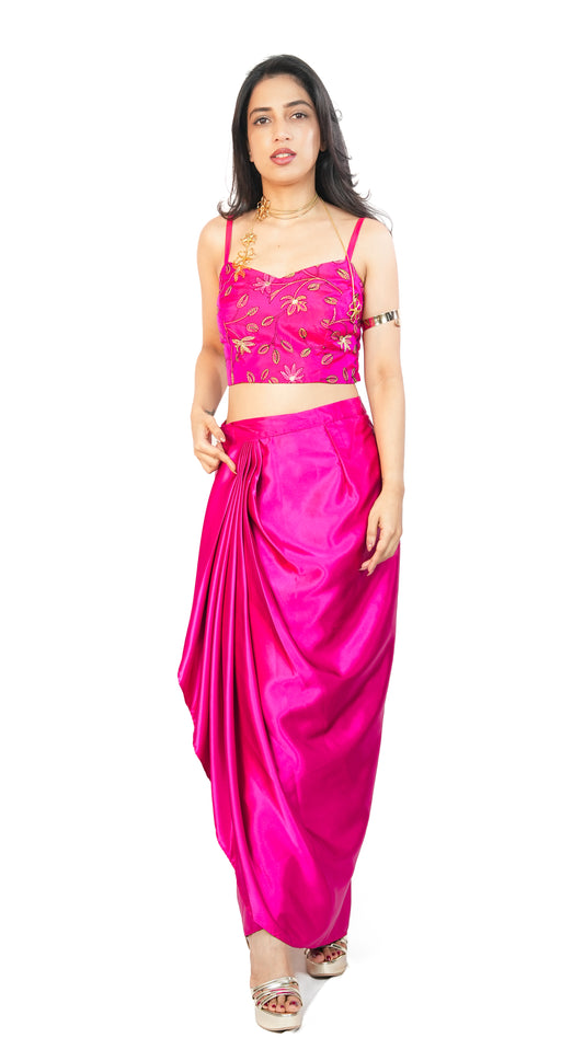Maira Pink Dhoti Skirt