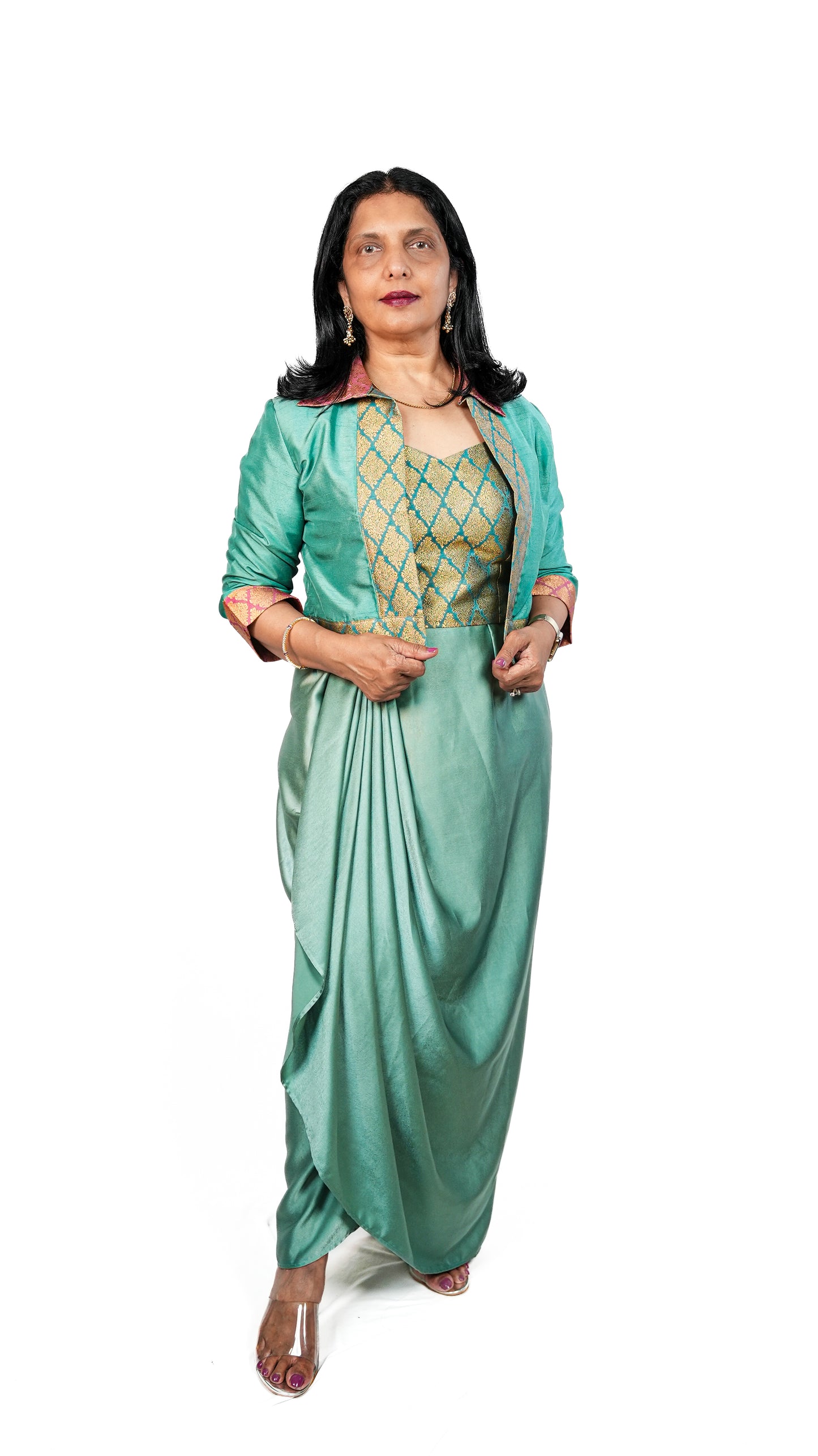 Maira Mint Dhoti Skirt