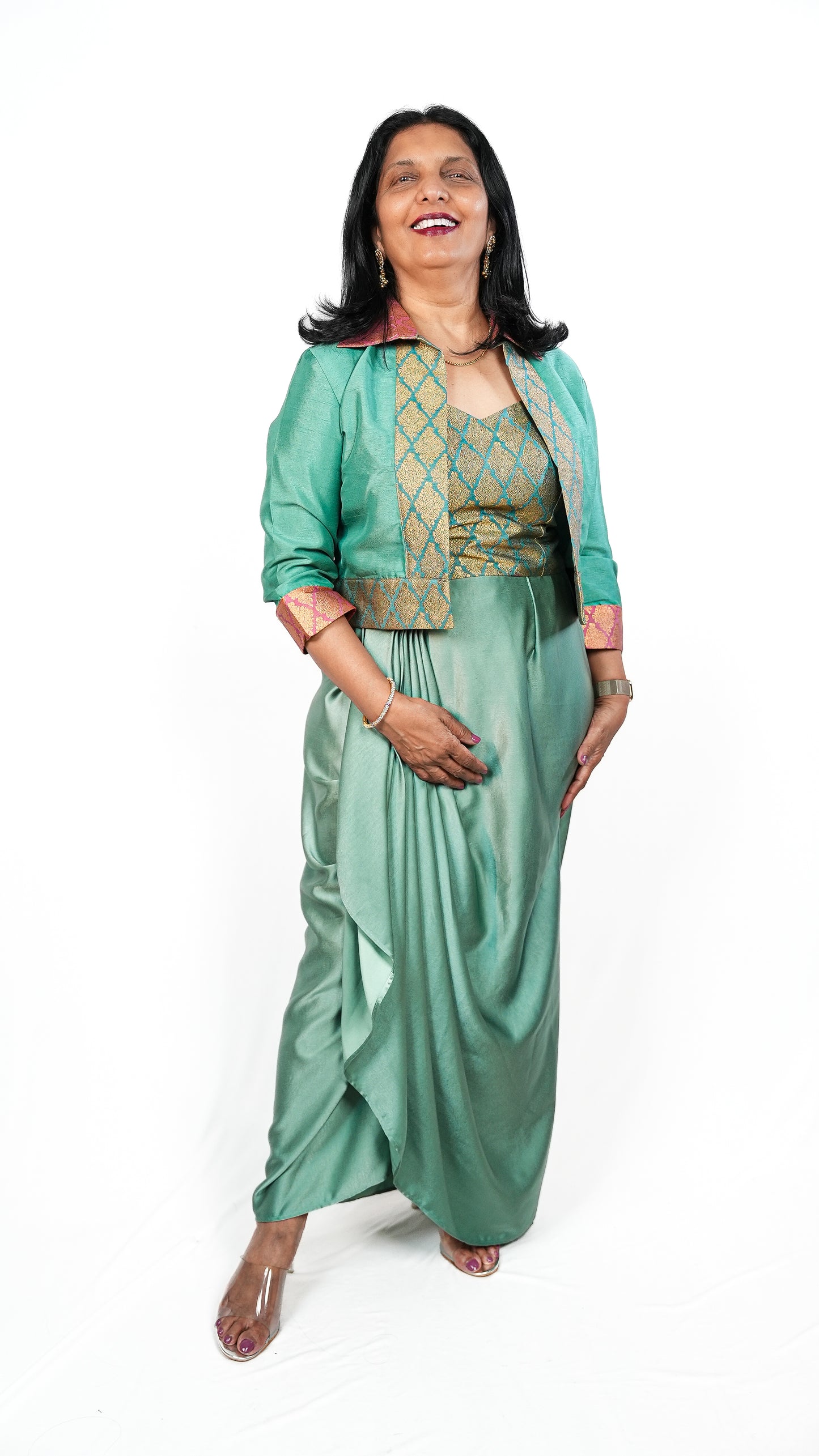 Maira Mint Dhoti Skirt