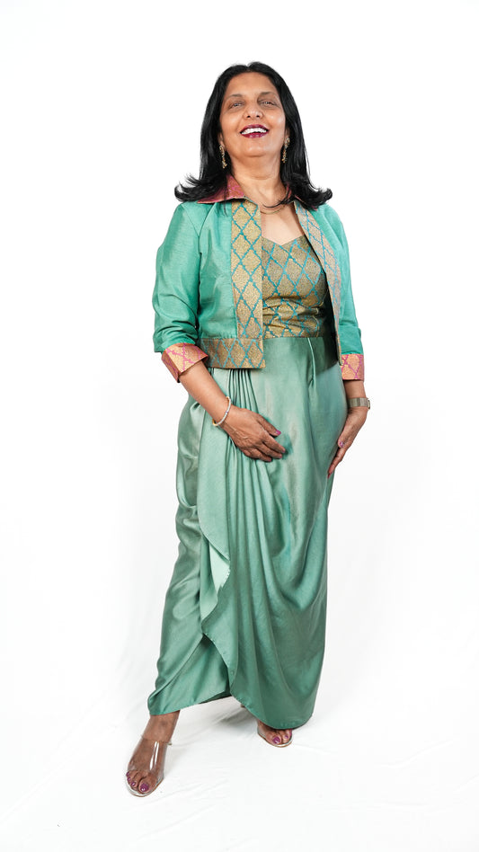 Maira Mint Dhoti Skirt