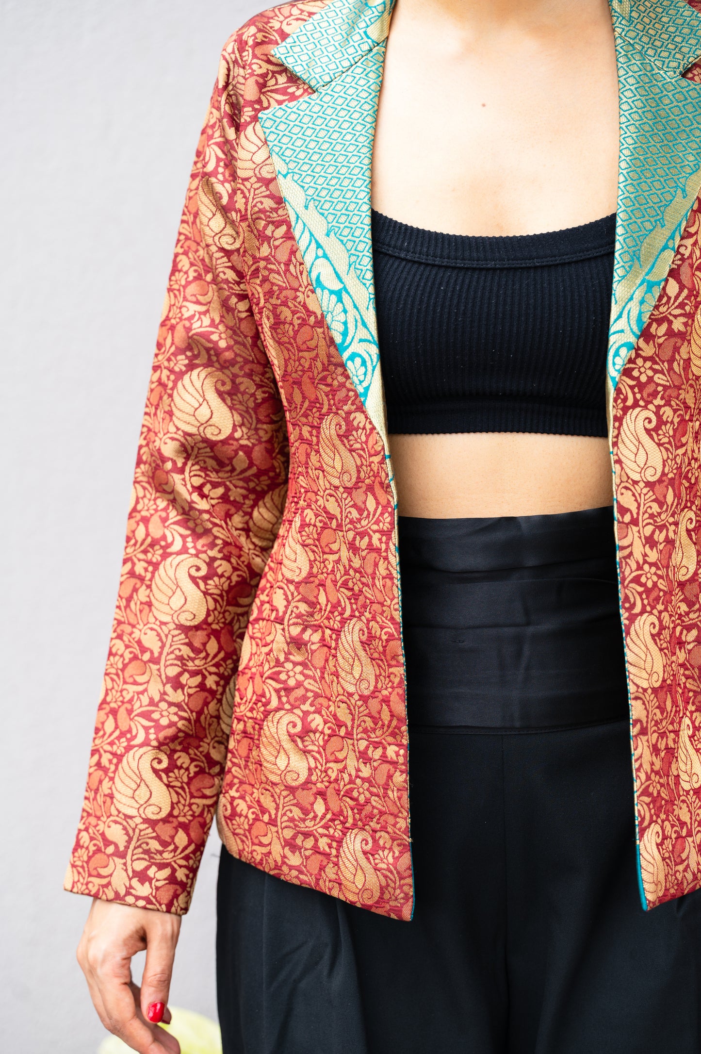 Tesoro Maroon & Green Jacket