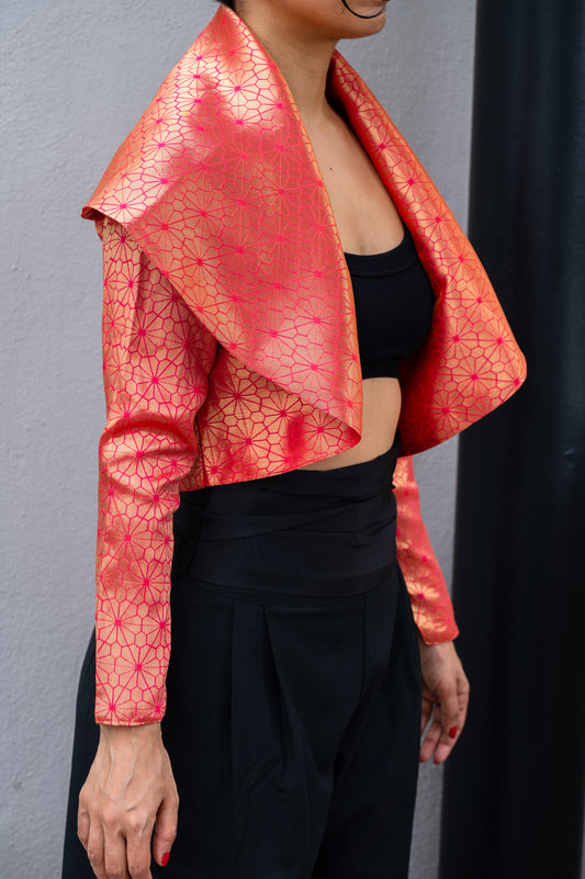 Eterna Orange & Pink Crop Jacket