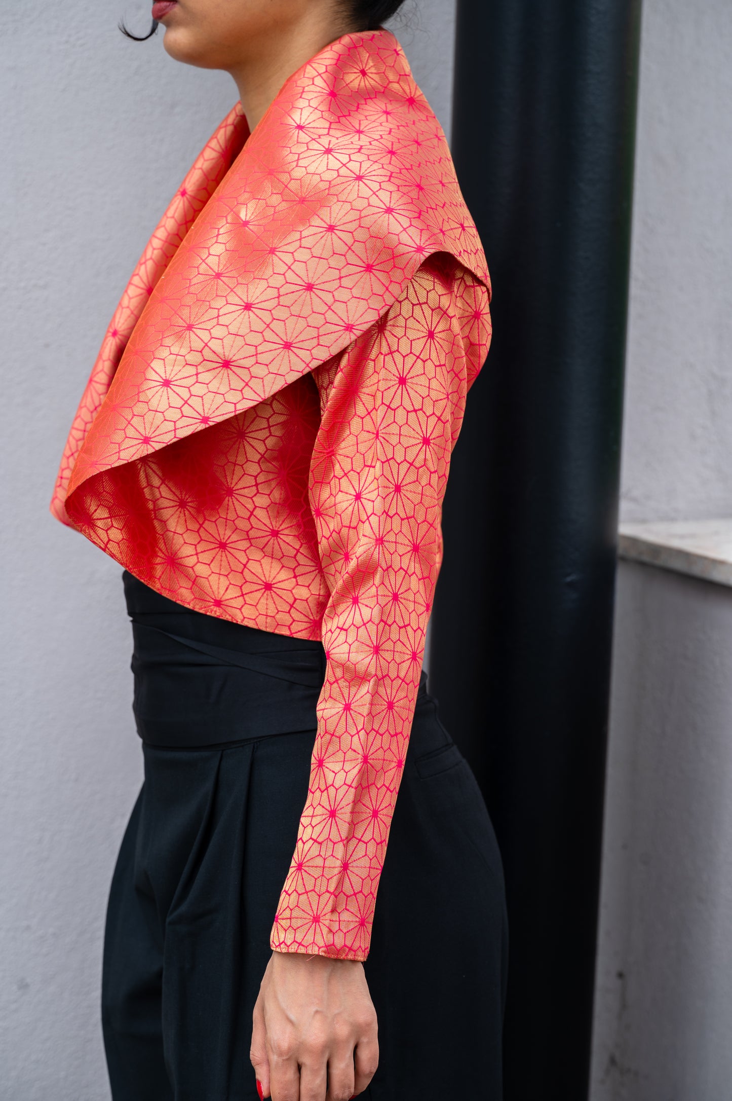 Eterna Orange & Pink Crop Jacket