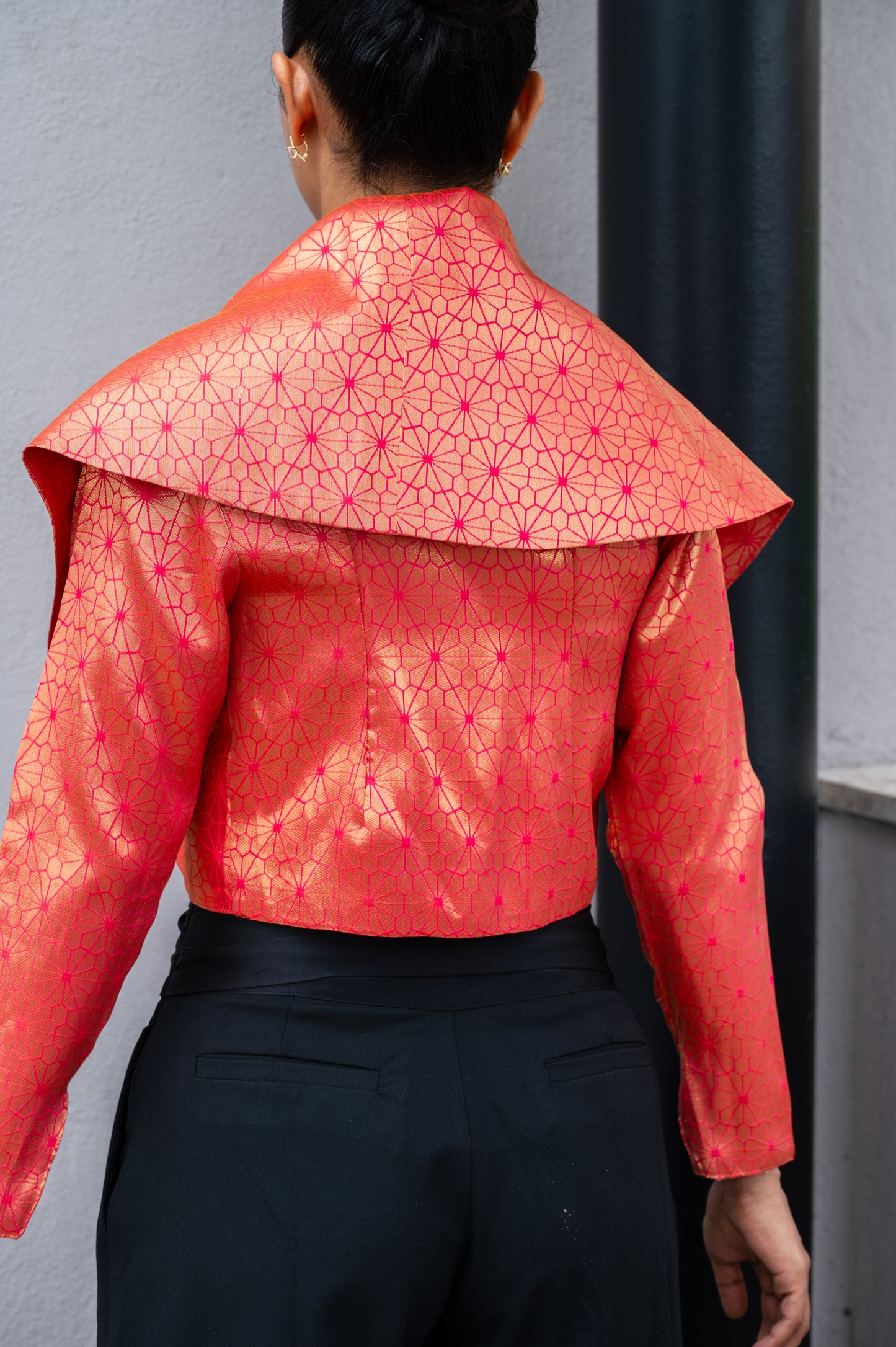 Eterna Orange & Pink Crop Jacket