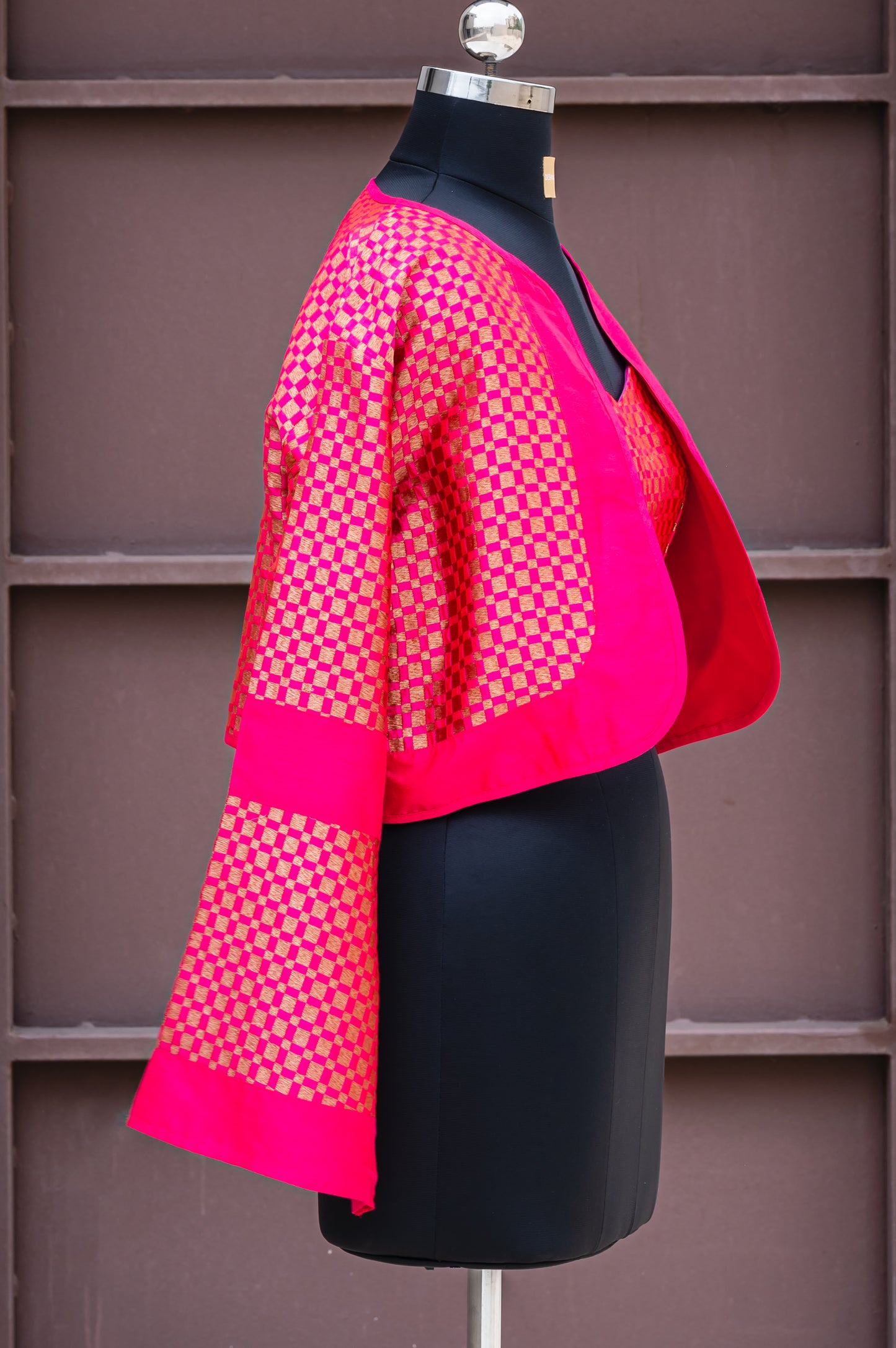 Frisia Chequered Pink Jacket