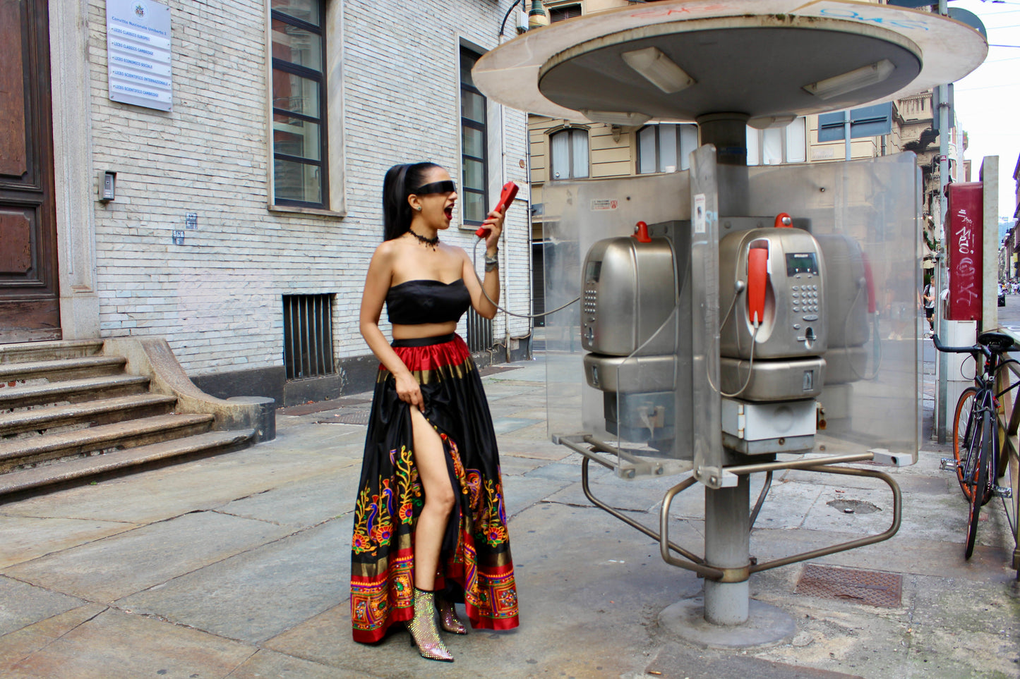 Sweetheart Crop Top & Embroidered Skirt
