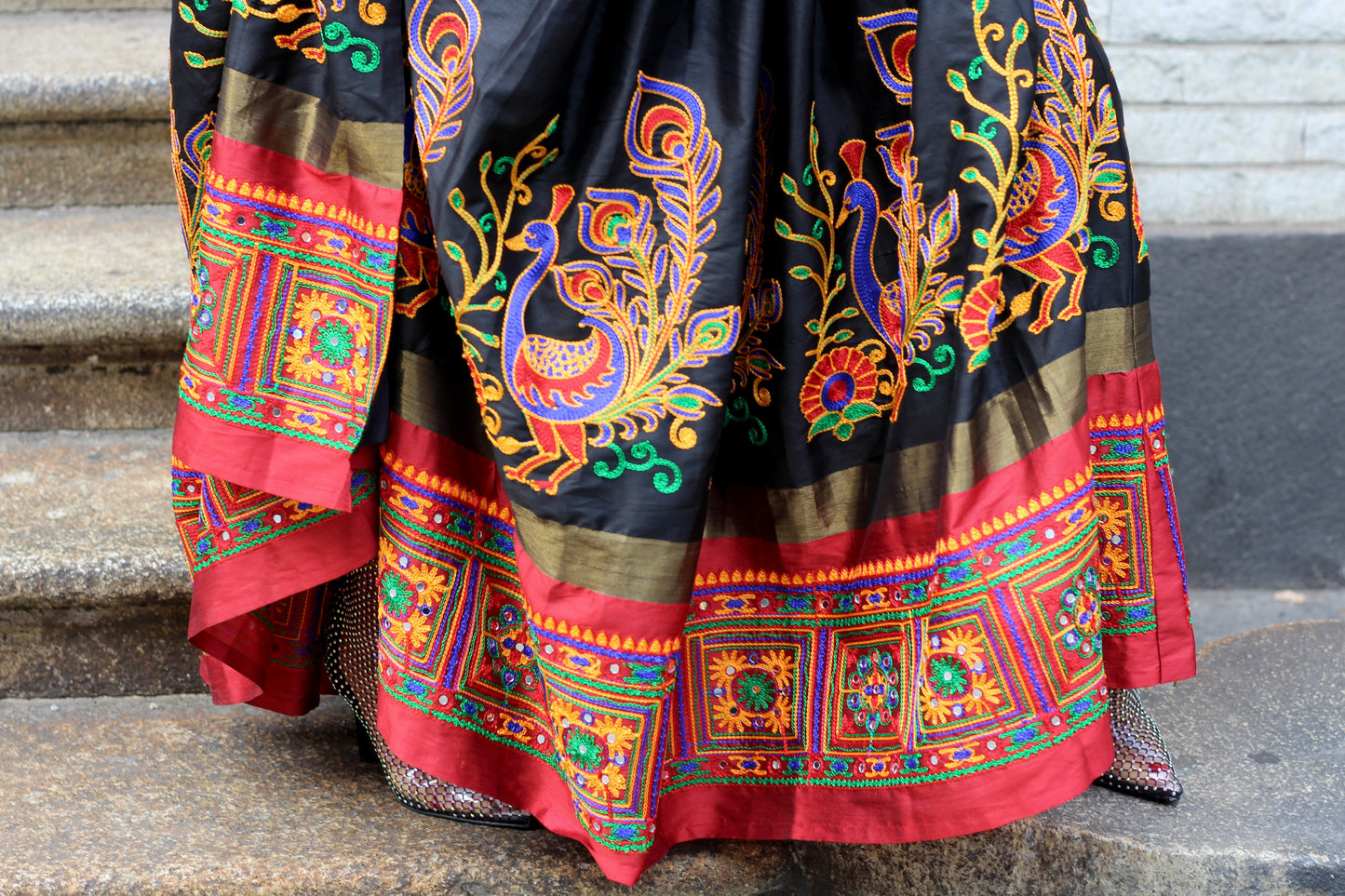 Sweetheart Crop Top & Embroidered Skirt