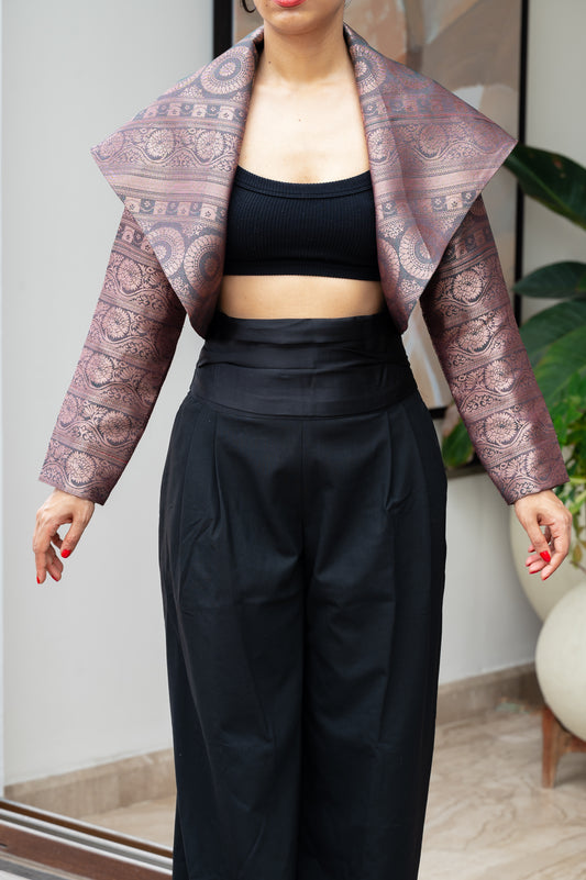 Eterna Green & Copper Crop Jacket